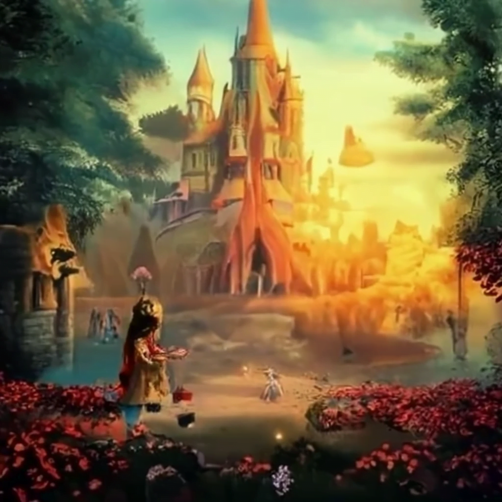 fantasy dreamscape with castle