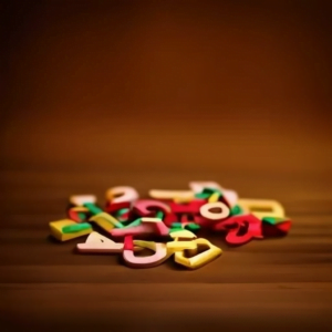 letters on a table